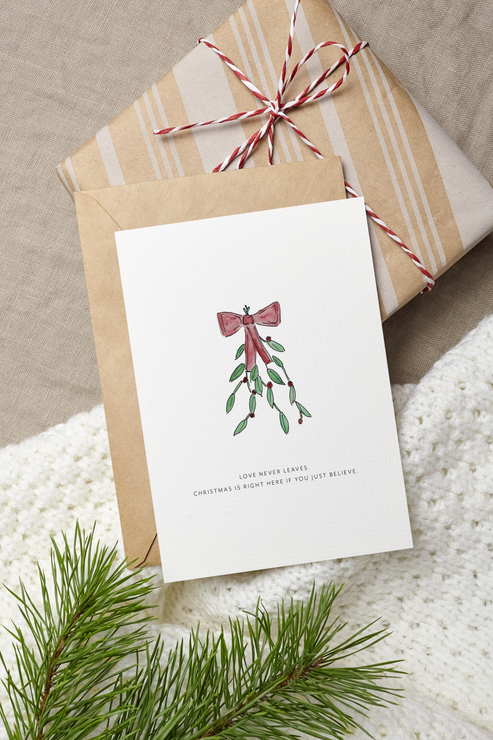 Mistletoe Christmas card Lori McKenna