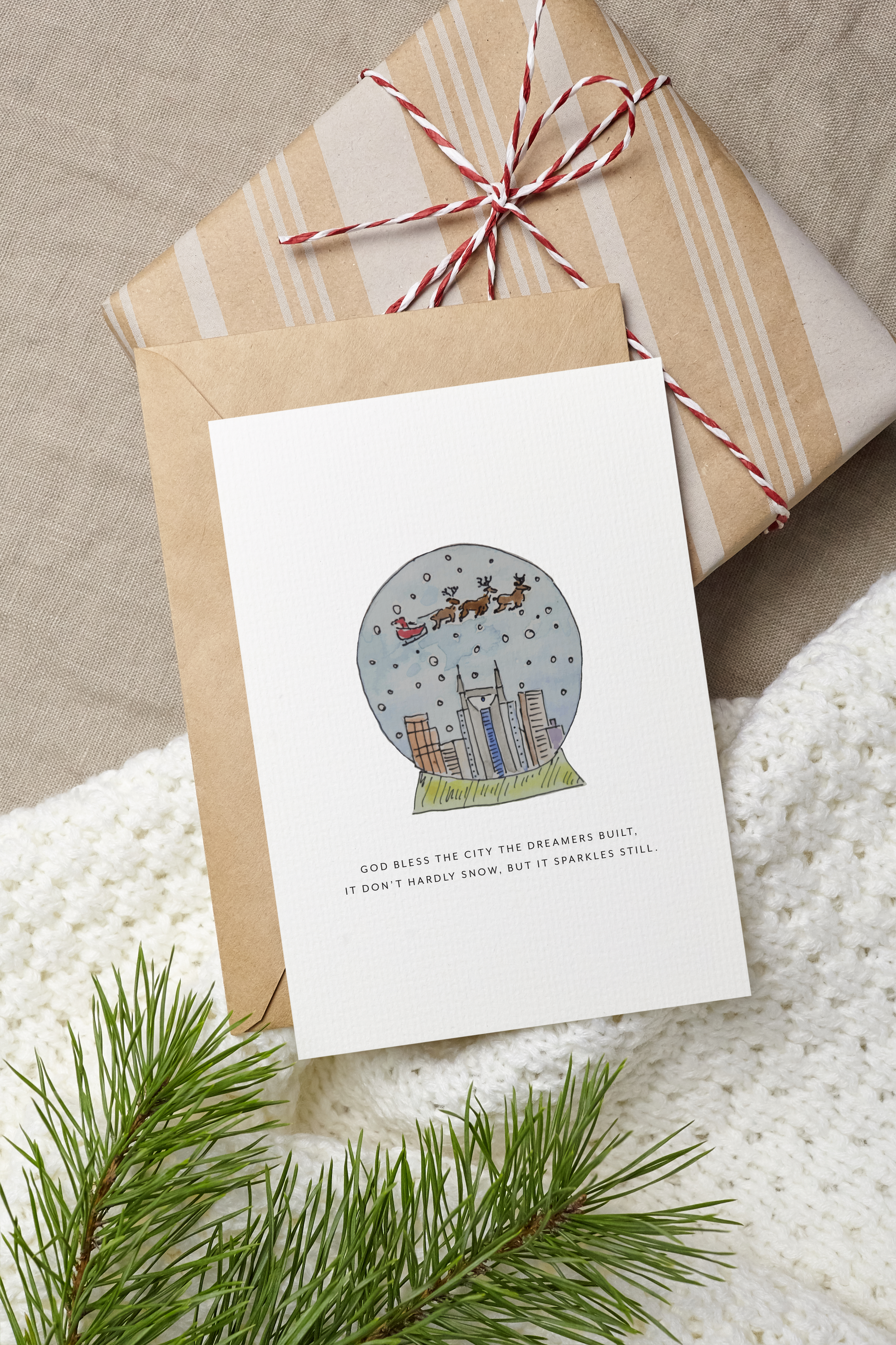 Snow globe Christmas card Lori McKenna